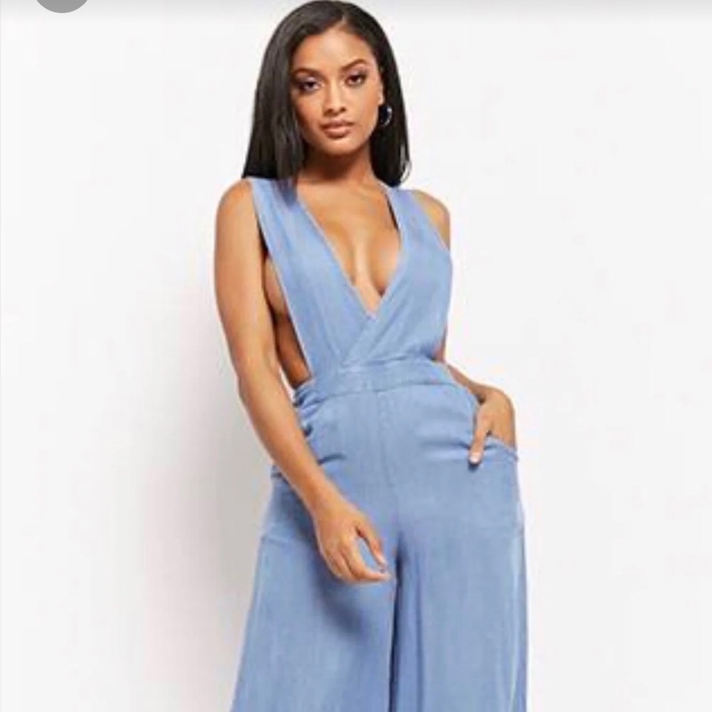 Chambray wide leg jumpsuit from Amante
